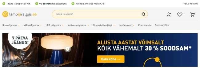 Ekraanitõmmis lampjavalgus.ee lehelt