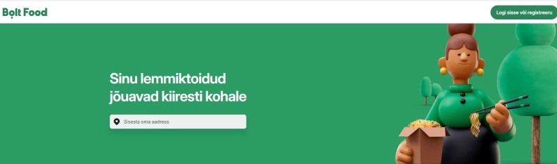 kuvatõmmis bolt food veebilehelt