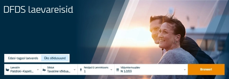 Kuvatõmmis dfds.com lehelt