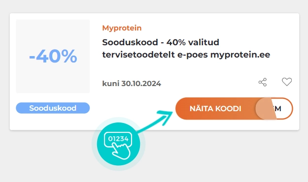 Näidis Myprotein sooduskoodist