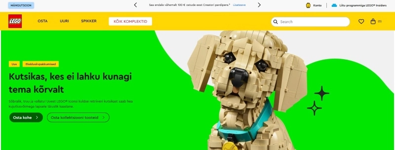 Kuvatõmmis Lego.com lehelt