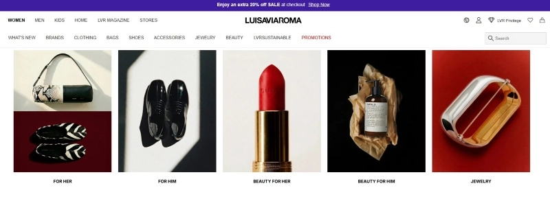 Kuvatõmmis Luisaviaroma.com lehelt