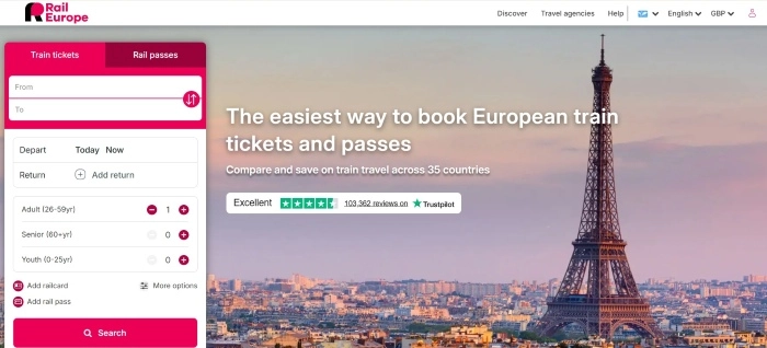 Kuvatõmmis raileurope.com veebilehelt