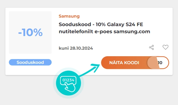 Näidis Samsung sooduskoodist