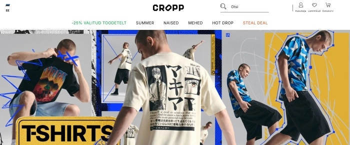 Kuvatõmmis cropp.com veebilehelt
