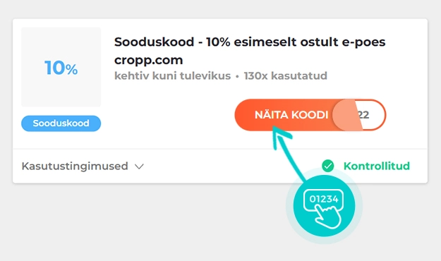 Näidis Cropp sooduskoodist