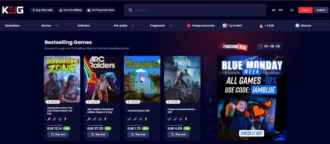 Ekraanitõmmis k4g.eu lehelt