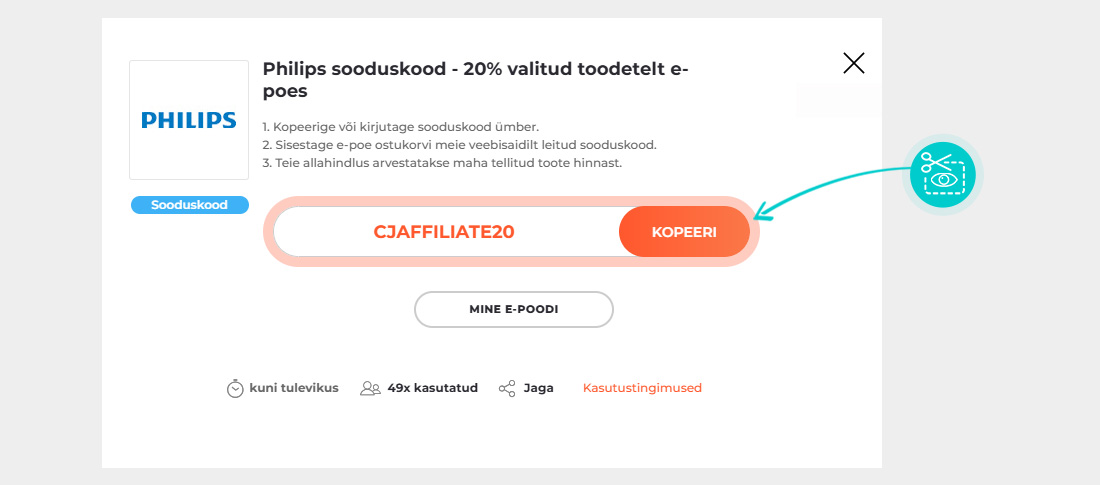 Juhised, kuidas Philips sooduskoodi kopeerida