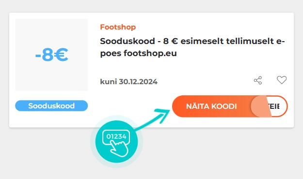 Näidis Footshop sooduskoodist