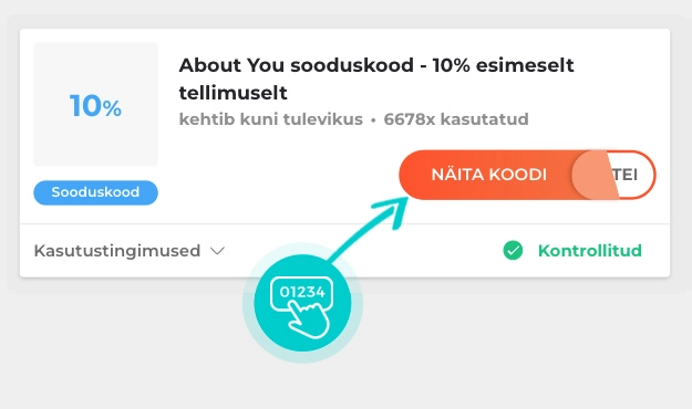 Näidis About You sooduskoodist