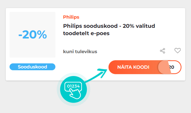 Näidis Philips sooduskoodist