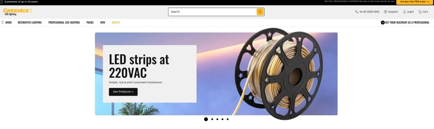 kuvatõmmis Greenice.com lehelt